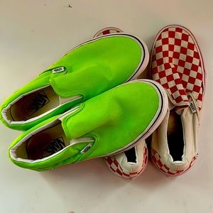 Lightly worn two pairs of vans
